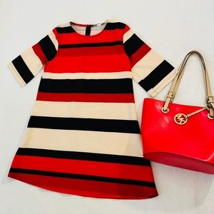 Horizontal striped dress